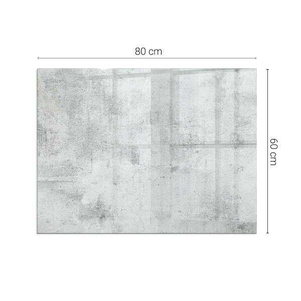 Obdélníkové sklo pod krbová kamna Betonová textura v syrovém stylu