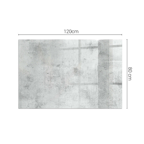 Obdélníkové sklo pod krbová kamna Betonová textura v syrovém stylu