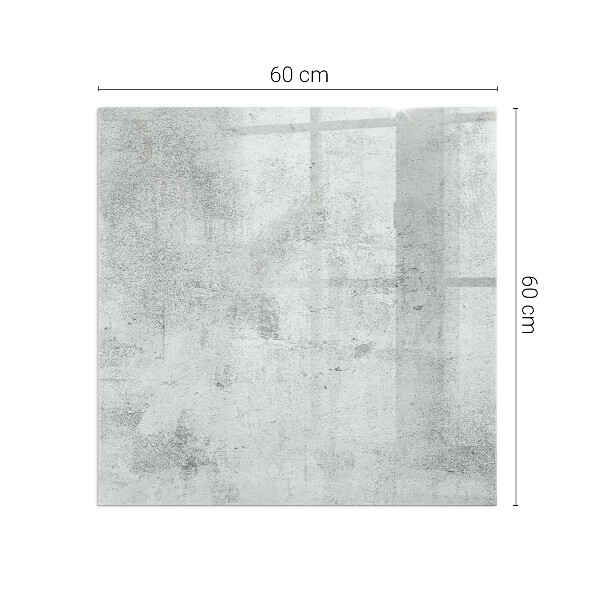 Obdélníkové sklo pod krbová kamna Betonová textura v syrovém stylu