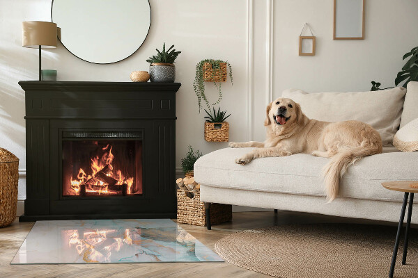 Obdélníková podložka před krb tekutý abstraktní motiv