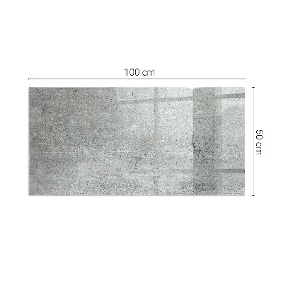 Obdélníková skleněná podložka pod kamna Surový beton v minimalistickém stylu