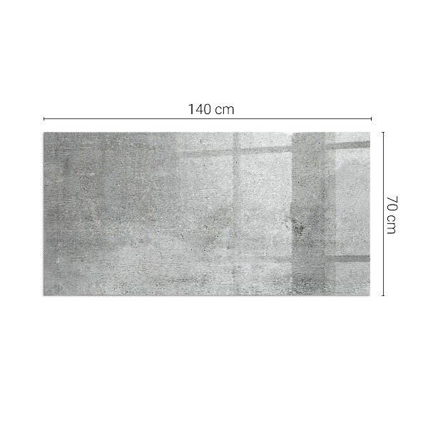Obdélníková skleněná podložka pod kamna Surový beton v minimalistickém stylu