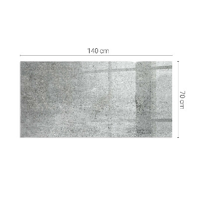 Obdélníková skleněná podložka pod kamna Surový beton v minimalistickém stylu