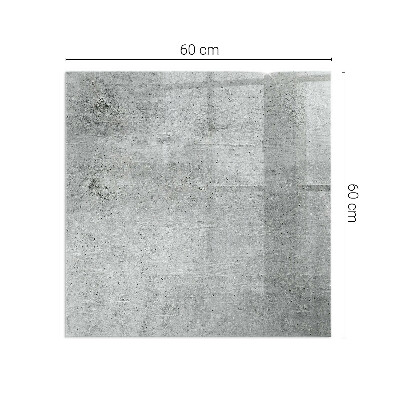 Obdélníková skleněná podložka pod kamna Surový beton v minimalistickém stylu