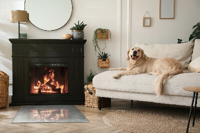 Obdélníková skleněná podložka pod kamna Surový beton v minimalistickém stylu