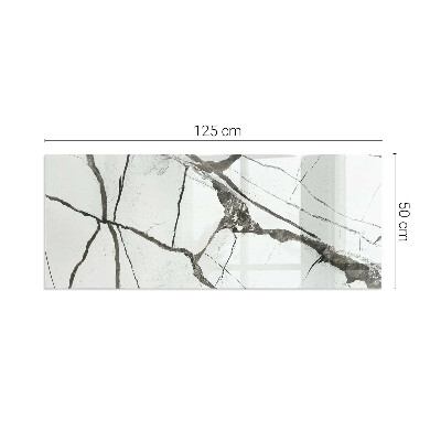 Obdélníkové sklo pod krbová kamna Mramorové žíly v elegantním stylu