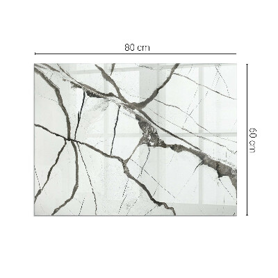Obdélníkové sklo pod krbová kamna Mramorové žíly v elegantním stylu
