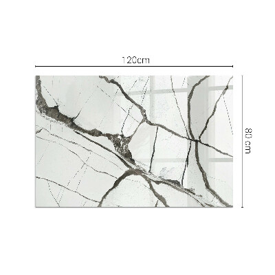 Obdélníkové sklo pod krbová kamna Mramorové žíly v elegantním stylu