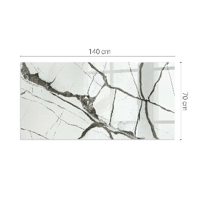 Obdélníkové sklo pod krbová kamna Mramorové žíly v elegantním stylu