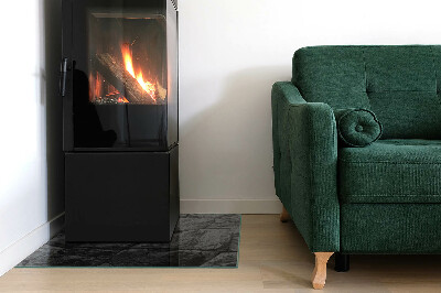 Obdélníková skleněná podložka pod kamna Kamenný styl v přírodní verzi