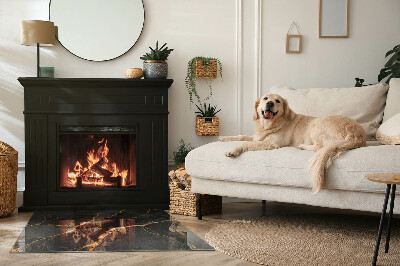 Obdélníková podložka před krb Mramorový styl s jemným žilkováním