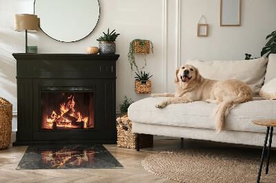 Obdélníková podložka před krb Mramorový styl s jemným žilkováním