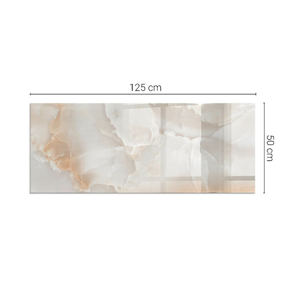 Obdélníkové sklo pod krbová kamna Kamenný organický motiv