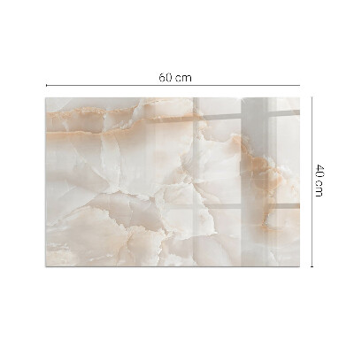 Obdélníkové sklo pod krbová kamna Kamenný organický motiv