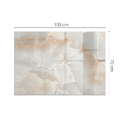 Obdélníkové sklo pod krbová kamna Kamenný organický motiv