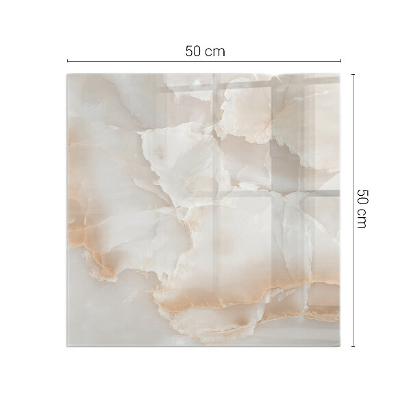 Obdélníkové sklo pod krbová kamna Kamenný organický motiv