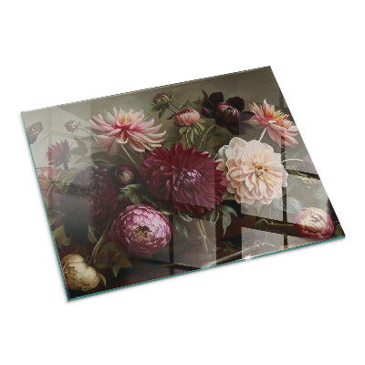 Obdélníková podložka před krb Květinový detail v plném květu