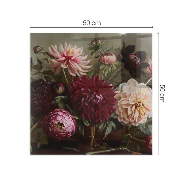 Obdélníková podložka před krb Květinový detail v plném květu