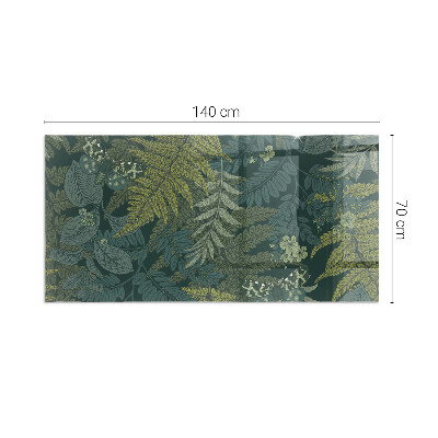 Obdélníkové sklo pod krbová kamna Rostlinné vzory s motýly