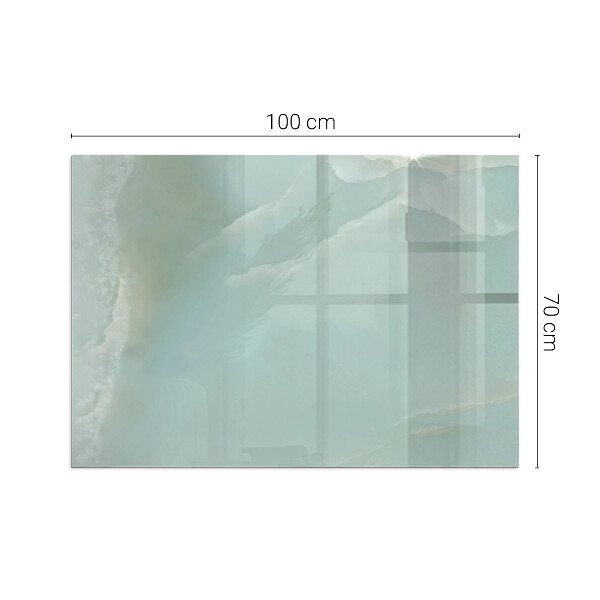 Obdélníková podložka před krb Mramorový motiv v jemných tónech