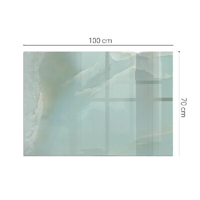 Obdélníková podložka před krb Mramorový motiv v jemných tónech