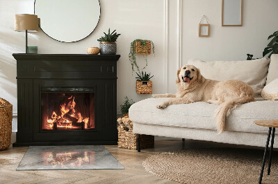 Obdélníková podložka před krb Vzor inspirovaný kamenem