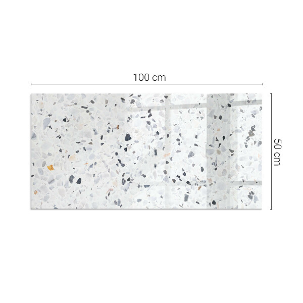 Obdélníková podložka před krb Kamenný vzor s malými akcenty