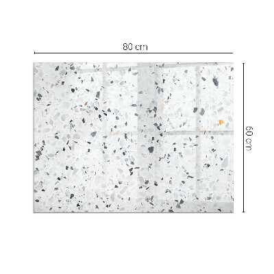 Obdélníková podložka před krb Kamenný vzor s malými akcenty