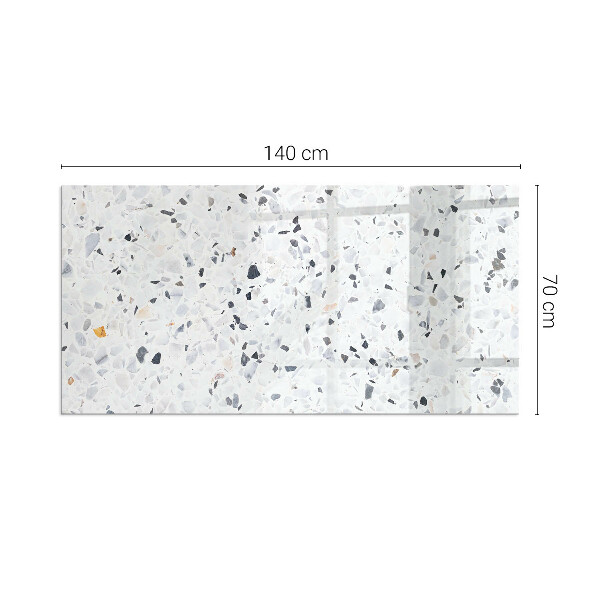 Obdélníková podložka před krb Kamenný vzor s malými akcenty