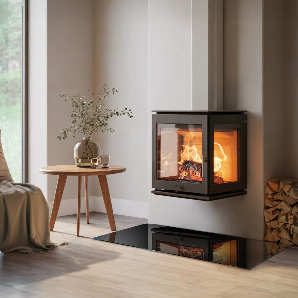 Obdélníková podložka před krb Barva Černá