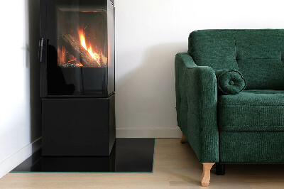 Obdélníková podložka před krb Barva Černá