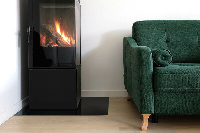 Obdélníková podložka před krb Barva Černá