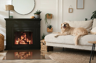 Obdélníková podložka před krb Barva Hnědá