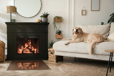 Obdélníková podložka před krb Barva Hnědá