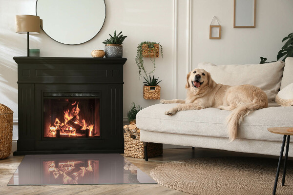 Obdélníková podložka před krb Barva béžová