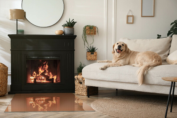 Obdélníková podložka před krb Barva Hnědá