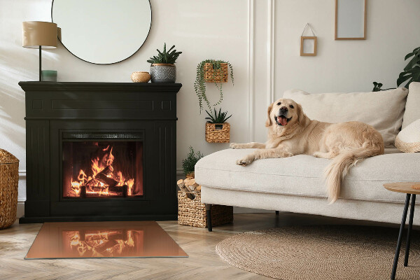 Obdélníková podložka před krb Barva Hnědá