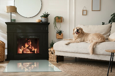 Obdélníková skleněná podložka pod kamna Barva světle zelená