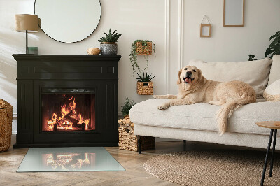 Obdélníková skleněná podložka pod kamna Barva světle zelená