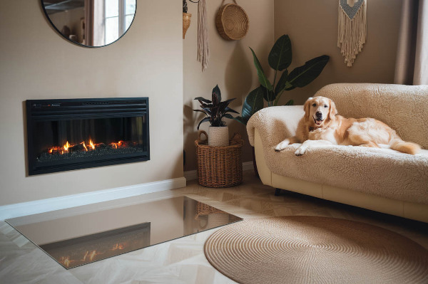 Obdélníkové sklo pod krbová kamna Barva Hnědá