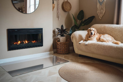 Obdélníkové sklo pod krbová kamna Barva Světle šedá