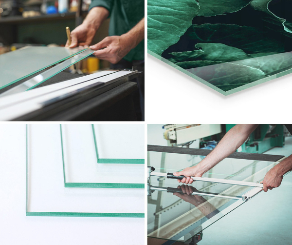 Obdélníkové sklo pod krbová kamna Barva Světle šedá