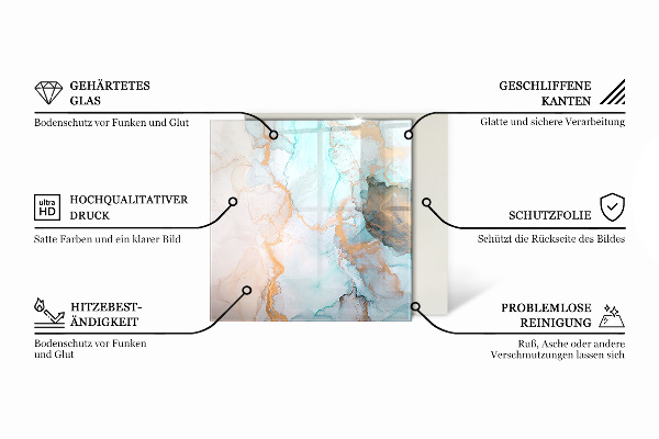 Šestihranné sklo před krb Geometrie ve třech rozměrech