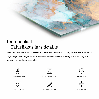 Šestihranné sklo před krb Geometrie ve třech rozměrech