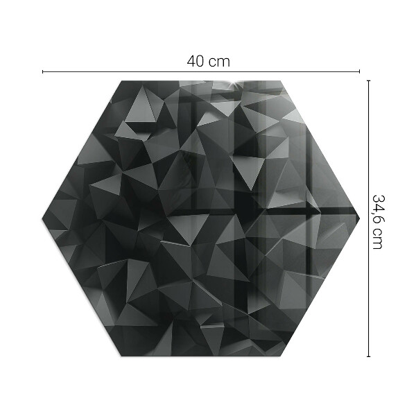 Šestihranné sklo před krb Geometrie ve třech rozměrech