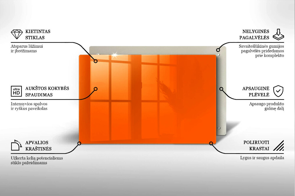 Podstavec pod hřbitovní svíčky Oranžová barva