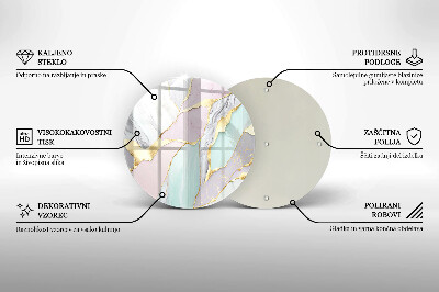 Tácek pod svíčku Pastelový mramor