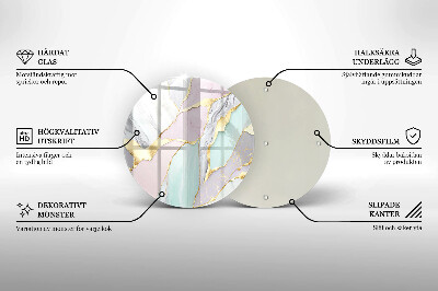 Tácek pod svíčku Pastelový mramor
