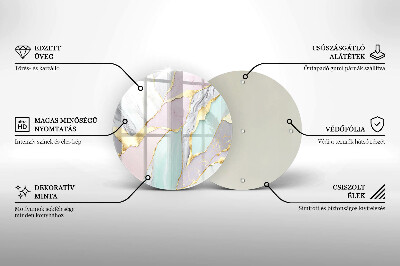 Tácek pod svíčku Pastelový mramor