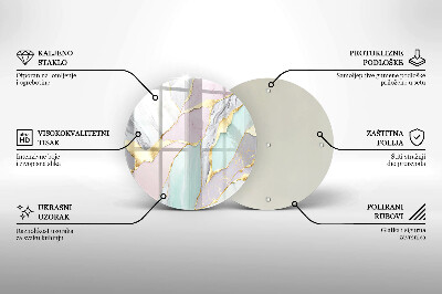 Tácek pod svíčku Pastelový mramor